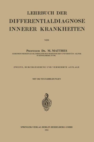 Produktbild: Lehrbuch der Differentialdiagnose innerer Krankheiten