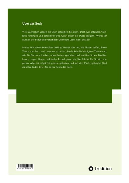 Produktbild: Workbook: Der Traum vom Buch