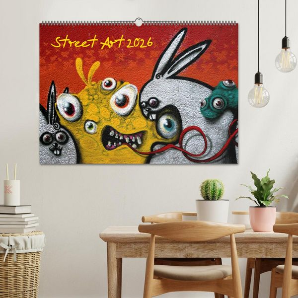 Produktbild: Street-Art 2026 (Wandkalender 2026 DIN A2 quer), CALVENDO Monatskalender