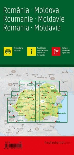 Produktbild: freytag & berndt Stra&szlig;enkarte Rum&auml;nien - Moldau 1:500.000