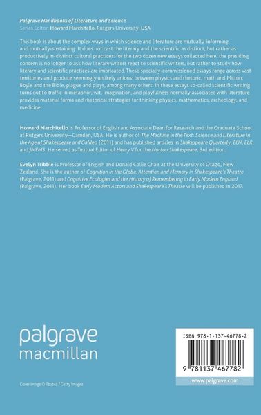 Produktbild: The Palgrave Handbook of Early Modern Literature and Science