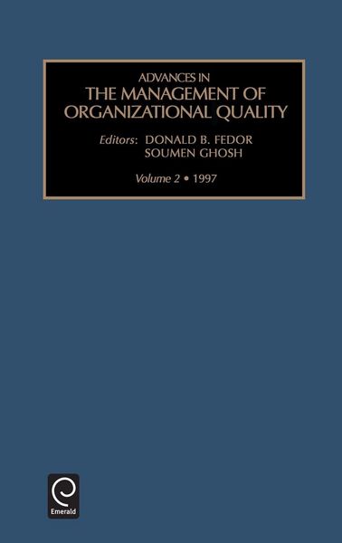 Produktbild: Advances in the Management of Organizational Quality