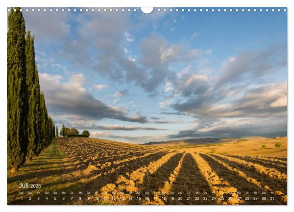 Produktbild: Traumblicke Toskana - Licht, Land, Leben (Wandkalender 2026 DIN A3 quer), CALVENDO Monatskalender
