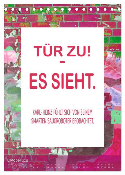 Produktbild: Lach du nur! - Flotte Spr&uuml;che schnell erkl&auml;rt (Tischkalender 2026 DIN A5 hoch), CALVENDO Monatskalender