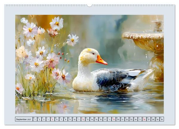 Produktbild: G&auml;nse. Geselliges Schnattern in der Natur (Wandkalender 2027 DIN A2 quer), CALVENDO Monatskalender