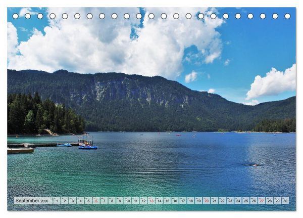 Produktbild: Zugspitze - Der h&ouml;chste Berg Deutschlands (Tischkalender 2026 DIN A5 quer), CALVENDO Monatskalender