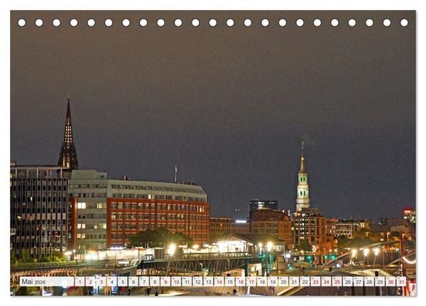 Produktbild: Hamburg mit Hafengeburtstag (Tischkalender 2026 DIN A5 quer), CALVENDO Monatskalender