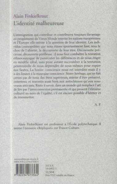 Produktbild: L'identit&eacute; malheureuse