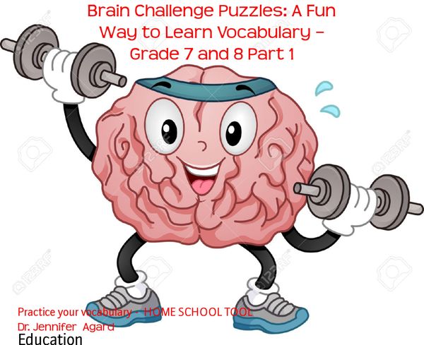 Produktbild: Brain Challenge Puzzles: A Fun Way to Learn Vocabulary - Grade 7 and 8 Part 1