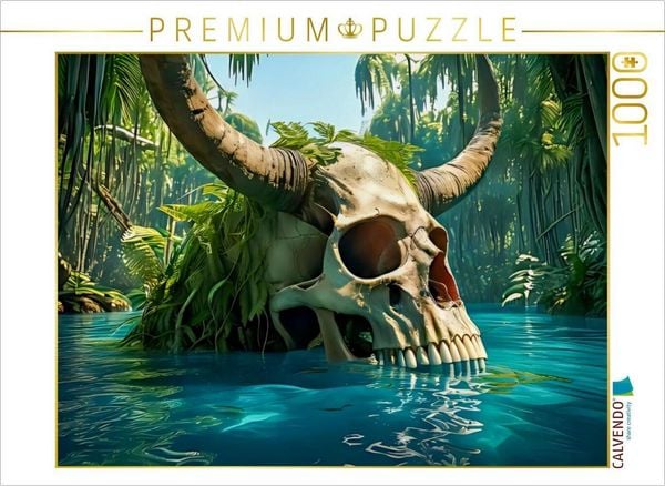 Produktbild: CALVENDO Puzzle Der Sch&auml;del in der Karibik | 1000 Teile Lege-Gr&ouml;&szlig;e 64x48cm Foto-Puzzle f&uuml;r gl&uuml;ckliche Stunden