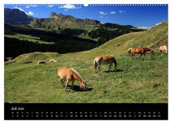 Produktbild: Alpe di Siusi - Seiser Alm (hochwertiger Premium Wandkalender 2026 DIN A2 quer), Kunstdruck in Hochglanz