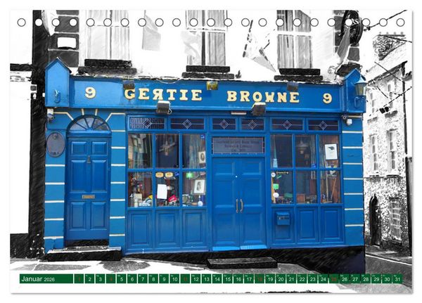 Produktbild: Irish Pubfronts - Irlands urige Kneipen (Tischkalender 2026 DIN A5 quer), CALVENDO Monatskalender