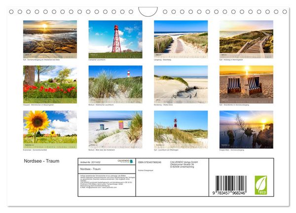 Produktbild: Nordsee - Traum (Wandkalender 2026 DIN A4 quer), CALVENDO Monatskalender