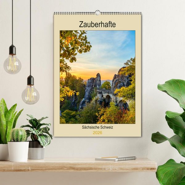 Produktbild: Zauberhafte S&auml;chsische Schweiz (Wandkalender 2026 DIN A2 hoch), CALVENDO Monatskalender