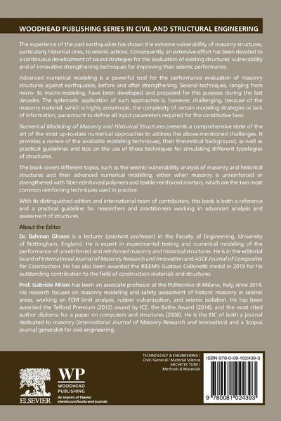 Produktbild: Numerical Modeling of Masonry and Historical Structures