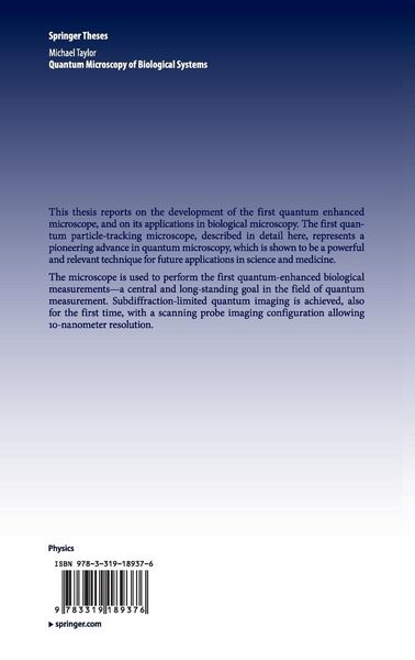 Produktbild: Quantum Microscopy of Biological Systems