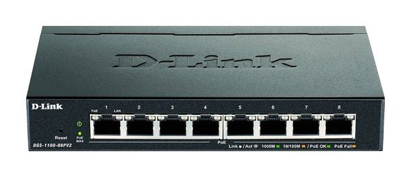 D-Link DGS-1100-08PV2/E Netzwerk Switch RJ45 8 Port 16 GBit/s PoE-Funktion