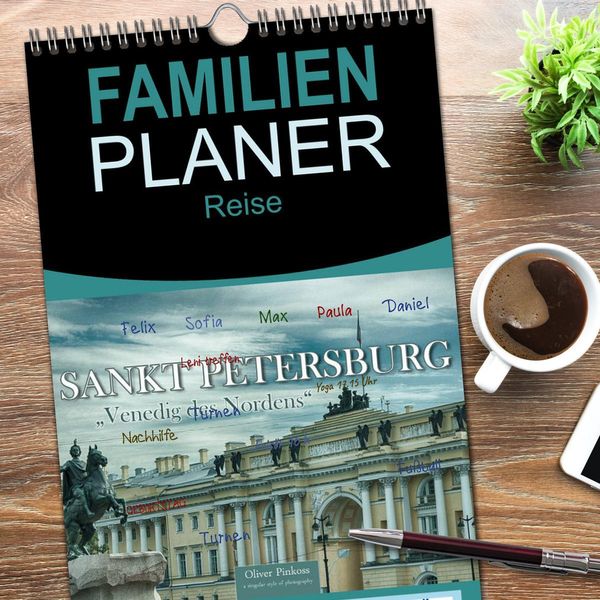 Produktbild: Familienplaner 2026 - Sankt Petersburg - "Venedig des Nordens" mit 5 Spalten (Wandkalender, 21 x 45 cm) CALVENDO