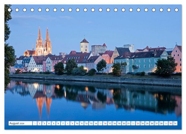 Produktbild: Deutschlands sch&ouml;nste Altst&auml;dte - Bayern (Tischkalender 2026 DIN A5 quer), CALVENDO Monatskalender
