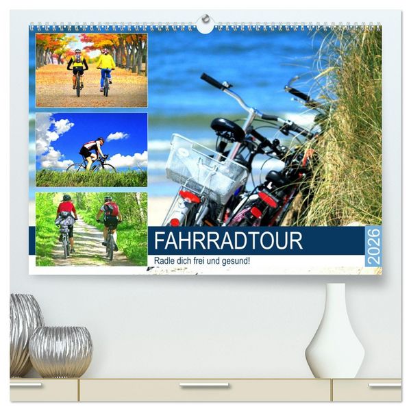 Produktbild: Fahrradtour. Radle dich frei und gesund! (hochwertiger Premium Wandkalender 2026 DIN A2 quer), Kunstdruck in Hochglanz