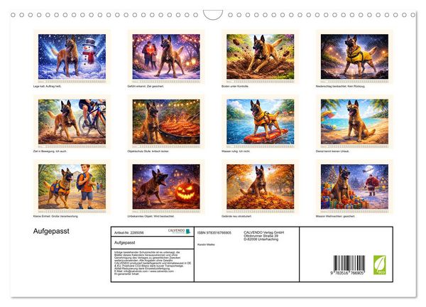Produktbild: Aufgepasst (Wandkalender 2027 DIN A3 quer), CALVENDO Monatskalender