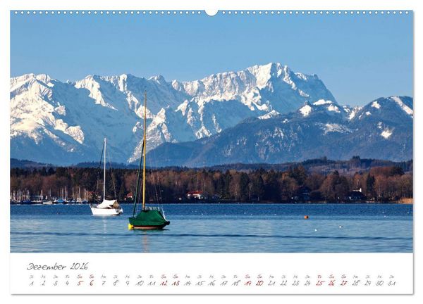 Produktbild: Das F&uuml;nf-Seen-Land Oberbayern (hochwertiger Premium Wandkalender 2026 DIN A2 quer), Kunstdruck in Hochglanz