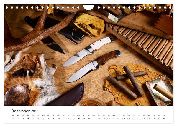 Produktbild: Handgefertigte Jagdmesser (Wandkalender 2026 DIN A4 quer), CALVENDO Monatskalender
