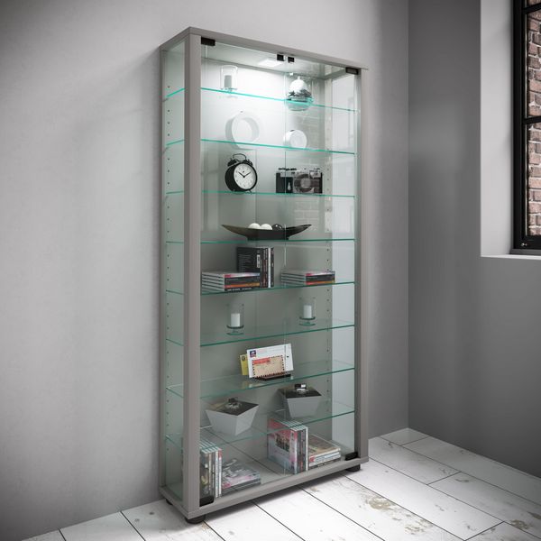 Produktbild: Holz Glas Stand Vitrine Sammelvitrine Lumo Maxi