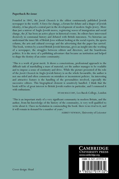 Produktbild: The Jewish Chronicle and Anglo-Jewry, 1841 1991