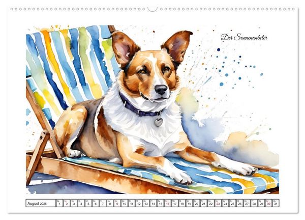 Produktbild: Hundetr&auml;ume (Wandkalender 2026 DIN A2 quer), CALVENDO Monatskalender