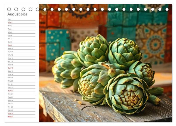 Produktbild: Superfood Dreams - AI art for gourmets (Desk Calendar 2026 DIN A5 landscape), CALVENDO 12 Month DeskCalendar