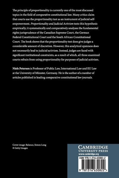 Produktbild: Proportionality and Judicial Activism