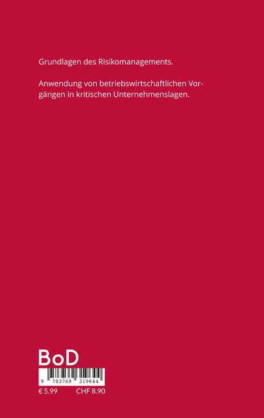 Produktbild: Grundlagen des Risikomanagements