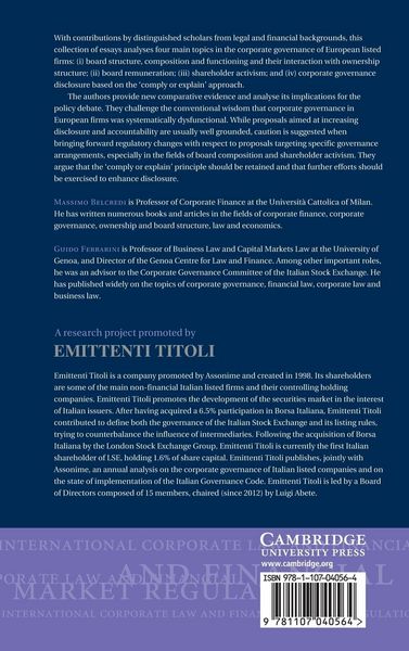 Produktbild: Boards and Shareholders in European Listed Companies