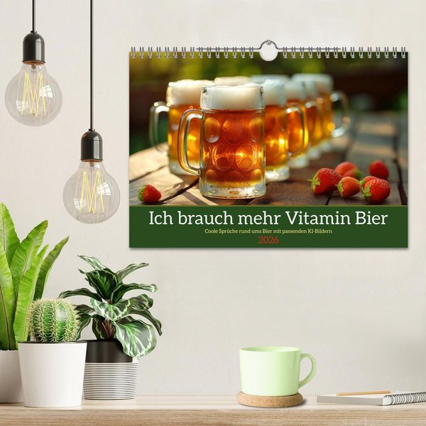 Produktbild: Ich brauch mehr Vitamin Bier (Wandkalender 2026 DIN A4 quer), CALVENDO Monatskalender