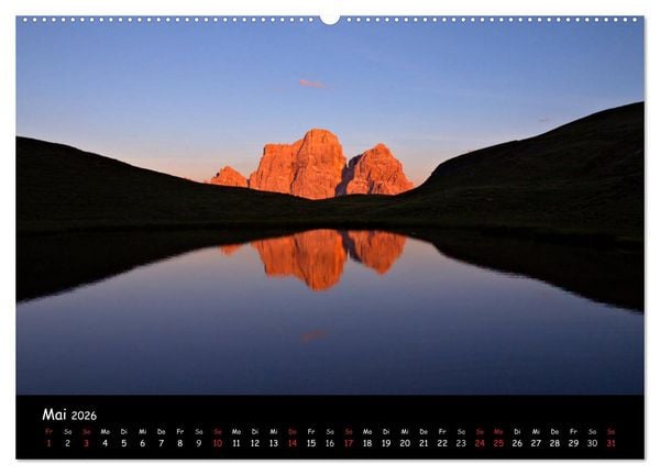 Produktbild: DIE ALPEN - Schroffe Gipfel und stille Seen (Wandkalender 2026 DIN A2 quer), CALVENDO Monatskalender
