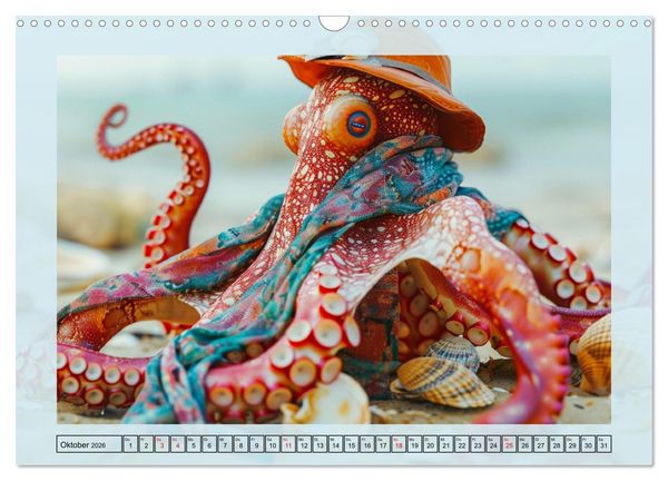 Produktbild: Tintenfisch Fashion. Coole Models zeigen die Trends (Wandkalender 2026 DIN A3 quer), CALVENDO Monatskalender