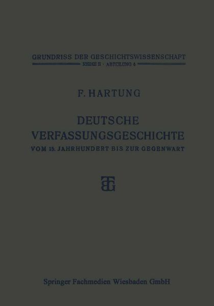 Produktbild: Deutsche Verfassungsgeschichte vom 15. Jahrhundert bis zur Gegenwart