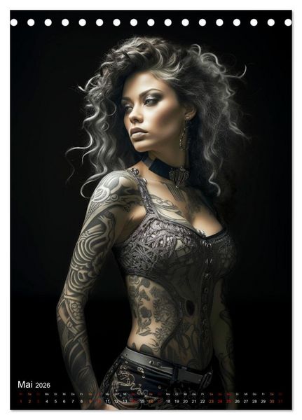 Produktbild: Tattoo Kunst auf der Haut (Tischkalender 2026 DIN A5 hoch), CALVENDO Monatskalender