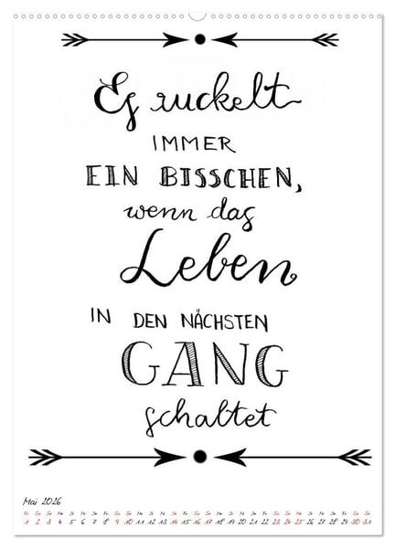 Produktbild: Spruch-Reich-handgeschriebene Spr&uuml;che von frech bis weise (hochwertiger Premium Wandkalender 2026 DIN A2 hoch), Kunstdruck in Hochglanz