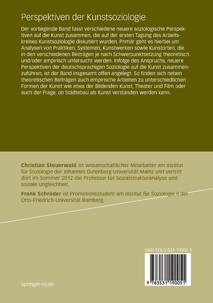 Produktbild: Perspektiven der Kunstsoziologie