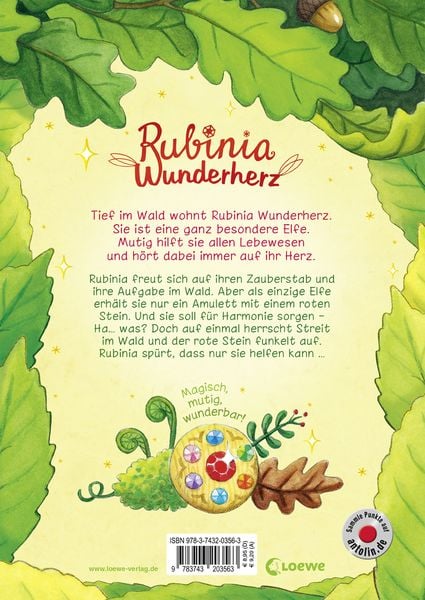 Produktbild: Rubinia Wunderherz, die mutige Waldelfe (Band 1) - Der magische Funkelstein