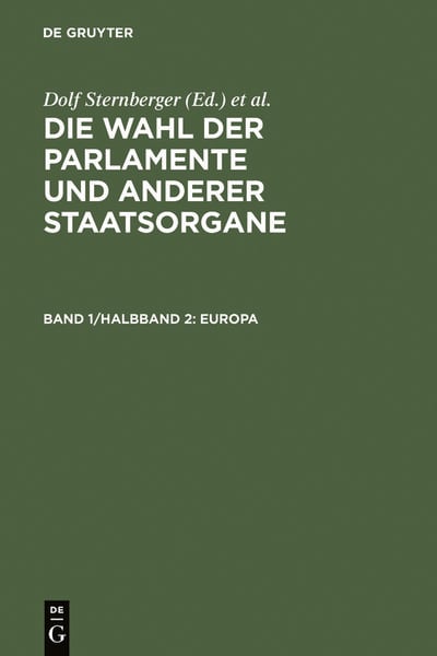 Produktbild: Die Wahl der Parlamente und anderer Staatsorgane / Europa