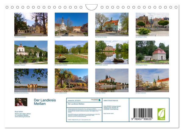 Produktbild: Der Landkreis Mei&szlig;en (Wandkalender 2026 DIN A4 quer), CALVENDO Monatskalender