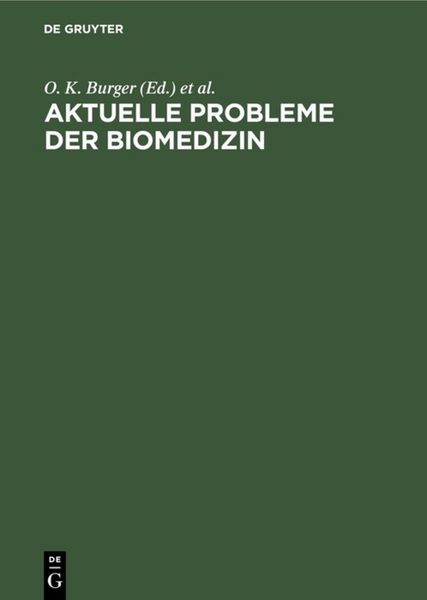Produktbild: Aktuelle Probleme der Biomedizin