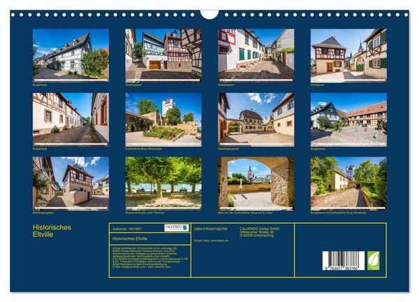 Produktbild: Historisches Eltville (Wandkalender 2026 DIN A3 quer), CALVENDO Monatskalender