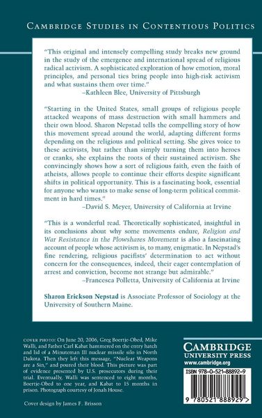 Produktbild: Religion and War Resistance in the Plowshares Movement