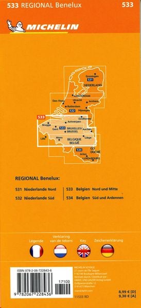 Produktbild: Michelin Belgien Nord und Mitte