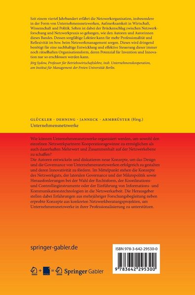 Produktbild: Unternehmensnetzwerke