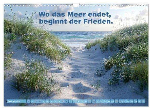 Produktbild: Wortperlen (Wandkalender 2026 DIN A3 quer), CALVENDO Monatskalender